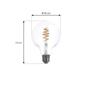 LUUMR Smart LED E27 G95 4,9 W číra ZigBee Hue