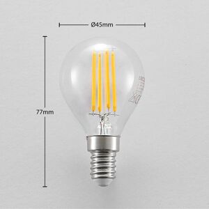 LED žiarovka E14 P45, 4W, číra, 2 700K, stmievateľná, sada 3 ks