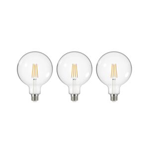LED žiarovka číra E27 G125 3,8W 2700K 806lm 3er