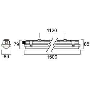 Sylvania Resisto svietidlo 1500 IP66 4 000 K 55 W