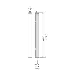 Tri Proof Motion LED lampa odolná voči vlhkosti, 114,5 cm