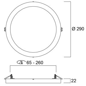 Sylvania Start LED downlight 5in1 Ø 29 cm 18 W