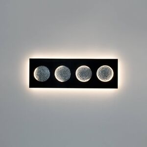 LED svetlo Fasi Della Luna, čierna/strieborná
