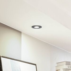 Arcchio LED stropné svietidlo Eliar round black CCT otočné