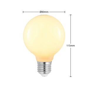 LED žiarovka E27 8W G80 2 700K stmievateľná, opálová, sada 2 ks