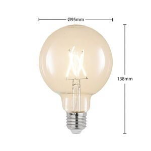 LED žiarovka E27 4W 2 700K G95 globe číra sada 3ks