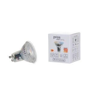 Prios LED žiarovka GU10 sklo 4,7W WLAN číra 2ks