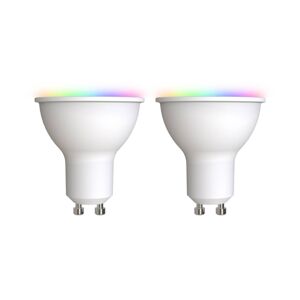 Prios LED GU10 plast 4,7W RGBW WLAN opál sada 2ks