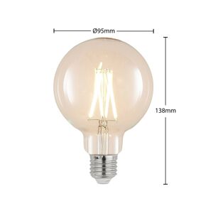 LED žiarovka E27 8W 2 700K G95 globe číra sada 2ks