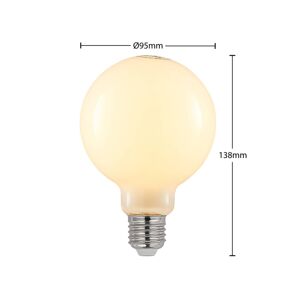 LED E27 8W 2 700K G95 globe stmievateľná opál 2ks
