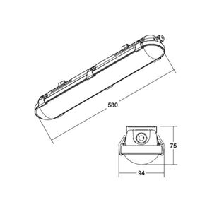 BRUMBERG Humid One Pro LED svietidlo DALI 58 cm