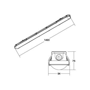 BRUMBERG Humid One Pro LED svietidlo DALI 149 cm