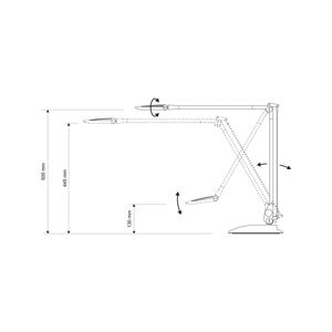 Stolná LED lampa MAULoptimus, antracitová, stojan