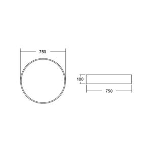 BRUMBERG Biro Circle, Ø 75 cm, on/off, biela, 4 000 K