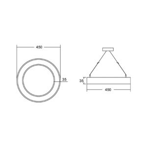 BRUMBERG Biro Circle Ring 3,5 direct Ø 45cm CA čierna 4000K