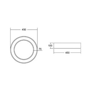 BRUMBERG Biro Circle Ring, Ø 45 cm, DALI, biela, 4 000 K