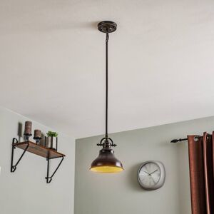 Závesná lampa Emery priemyselný štýl bronz Ø 20,3