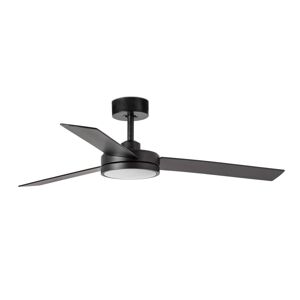 Stropný LED ventilátor Barth so svetlom, čierna