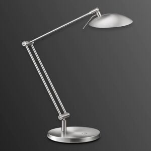 LED lampa na písací stôl Coira, matný nikel