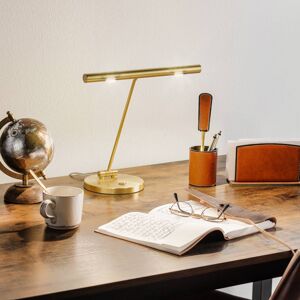 Adrette stolná LED lampa Glimmer, mosadz