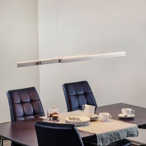 Závesné LED svietidlo Lara 134 cm teleskop nikel