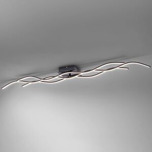 Stropné LED svetlo Wave 3 000 K 137,5x16 cm čierna