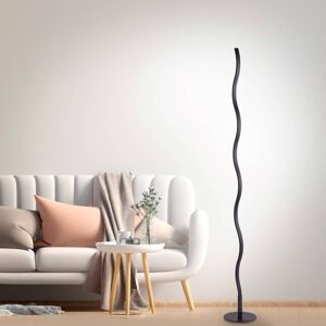 LED stojacia lampa Wave 3 000 K 120 cm čierna