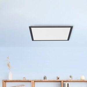 Stropné LED svetlo Flat, CCT, čierna, 45 x 45 cm
