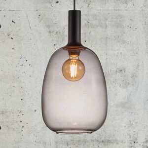 Závesná lampa Alton sklenené tienidlo dymová Ø23cm