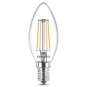 Philips E14 LED sviečka 4,3 W teplá biela filament