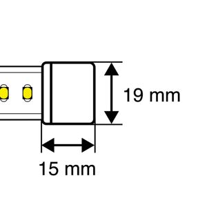 SLC koncový uzáver pre LED pásik 230 V IP65