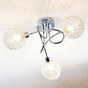 Stropné LED svietidlo Ticino, 3-plameňové okrúhle