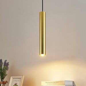 Závesné svietidlo Lindby Linaro, 40 cm, zlaté, 1-fázové, GU10