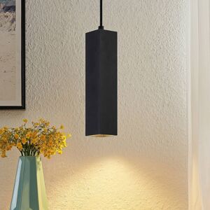 Závesná lampa Prios Neliyah, 6 cm x 6 cm, čierna, kov, GU10