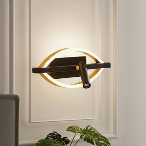 Lucande Matwei nástenná LED lampa, oválna, mosadz