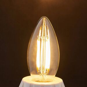 Lindby LED žiarovka, sviečka, E14, 4W, číra, 2700K
