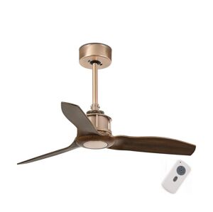 FARO Barcelona FARO 33423 - Stropný látor JUST FAN hnedá/medená pr. 81 cm + diaľkové ovládanie