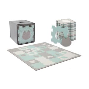 Kinderkraft KINDERKRAFT select - Penové puzzle LUNO 30ks šedá/mintová