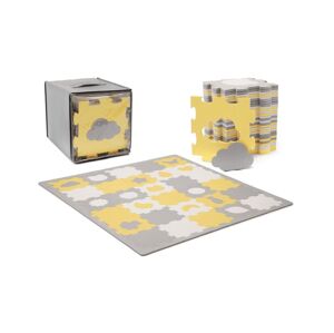 Kinderkraft KINDERKRAFT select - Penové puzzle LUNO 30ks šedá/žltá
