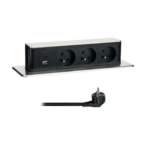 PP126USBC - Zásuvkový stĺpik pre dosku stola 3x230V + USB-A + USB-C
